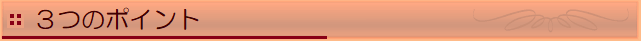 3つのポイント