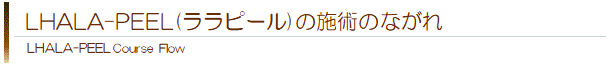 LHALA-PEEL(ララピール)の施術のながれ