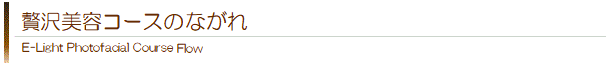 贅沢美容コースのながれ